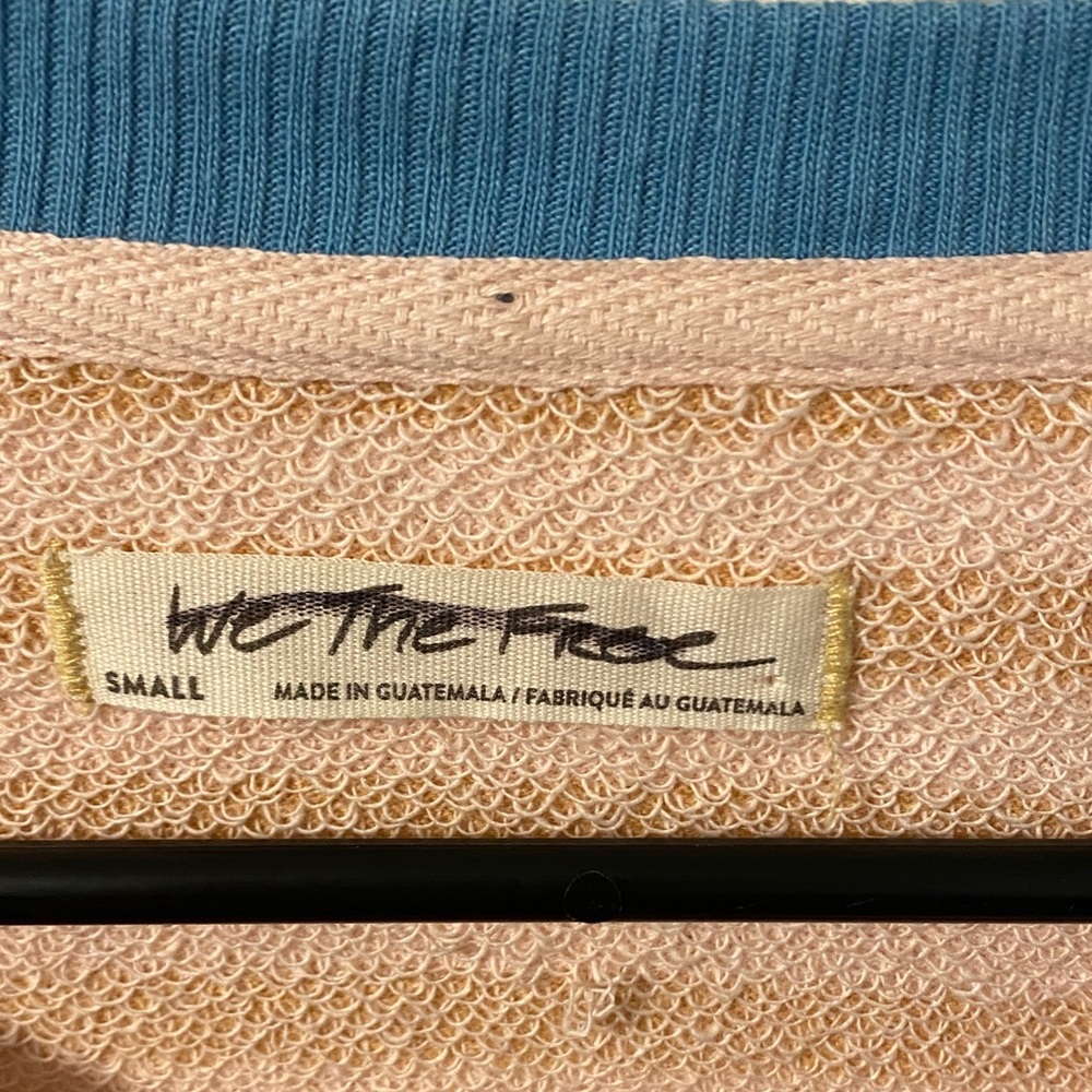 Free people We The Free Peach and Teal Striped Sweater - Picture 8 of 13